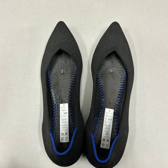 Rothy's The Point flats in solid black knit pointed toe Size 9 - Picture 12 of 14